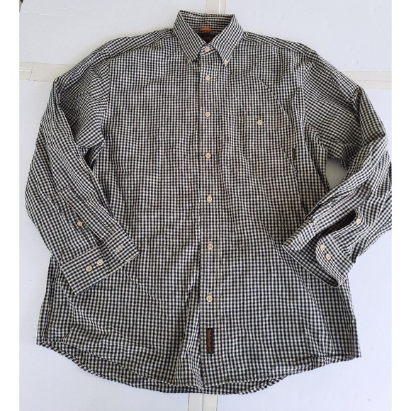Timberland mens green check button front casual dress shirt with collar size M - Picture 1 of 13